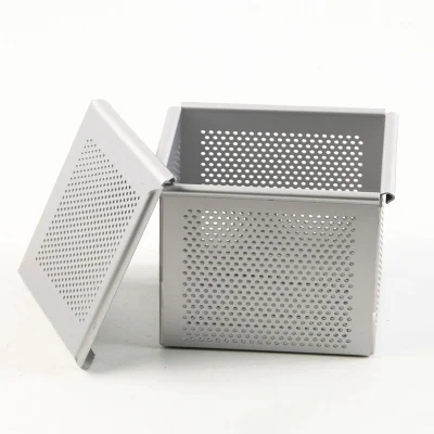 Перфорированная алюминиевая мини-квадратная форма для выпечки хлеба и хлеба Pullman с крышкой